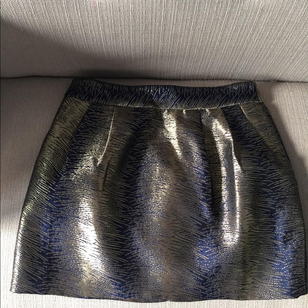 French Connection Metallic Gold & Navy Pocketed FC